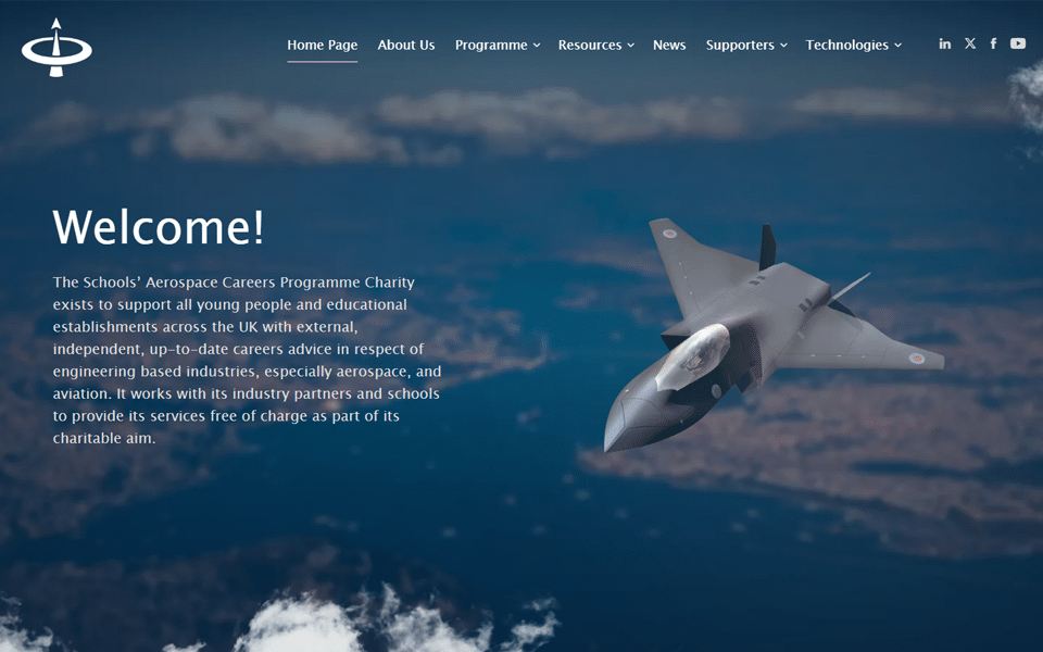 Schools' Aerospace Careers Programme website