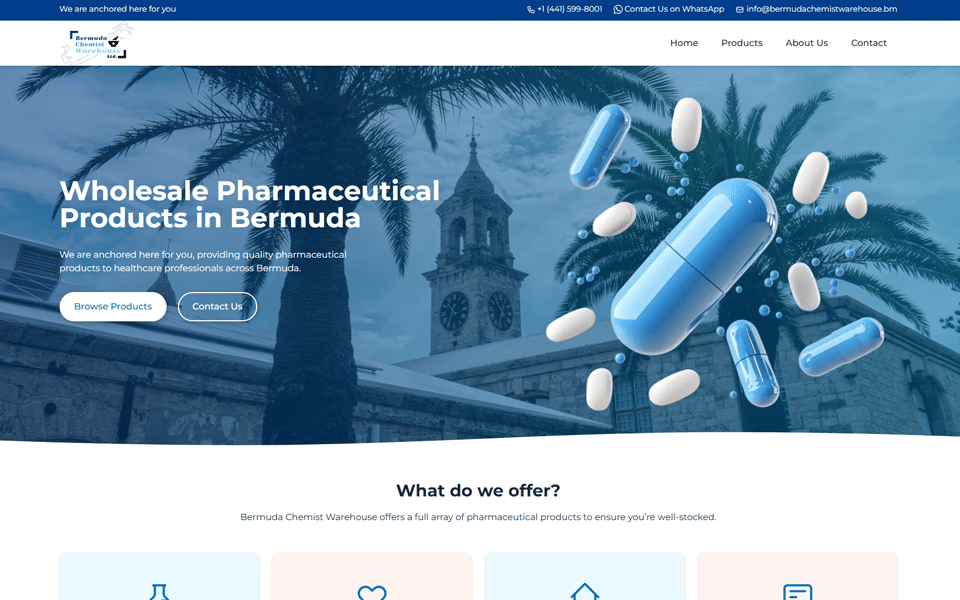 Bermuda Chemist Warehouse website