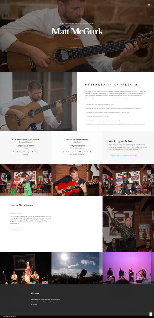 Guitarist Portfolio website