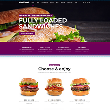 Meal Deals Cafe website